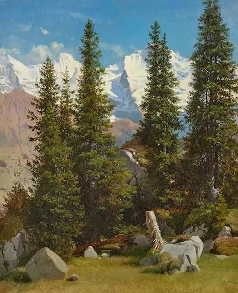 ALEXANDRE CALAME — Eiger, Mönch und Jungfrau. — Koller Auktionen