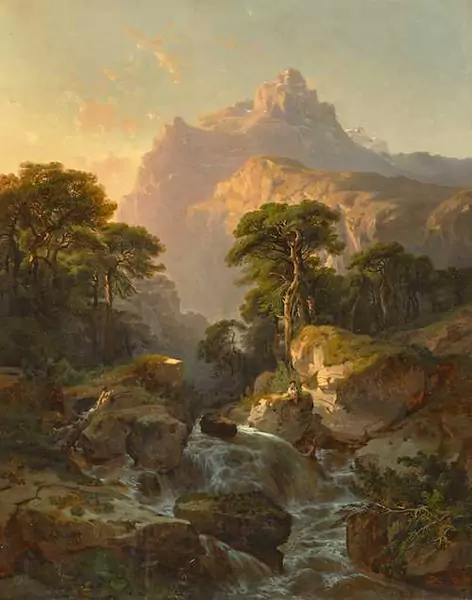 ALEXANDRE CALAME — Souvenir de Rosenlaui. 1849. — Koller Auktionen
