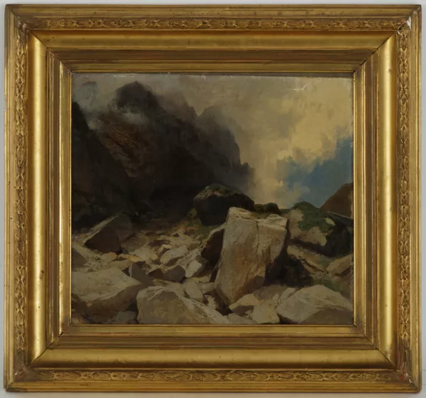 Alexandre Calame — Alexandre Calame (1810-1864), \Paysage de montagne,