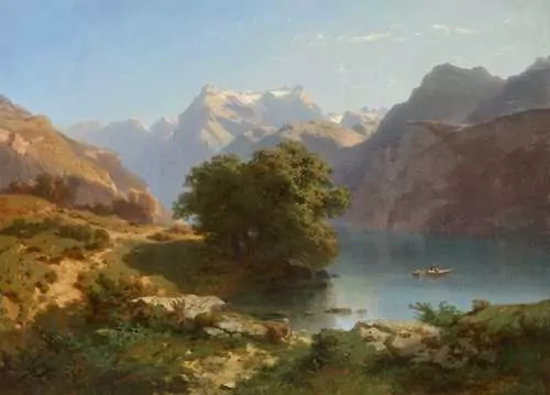 ALEXANDRE CALAME — Lake Lucerne. 1852. — Koller Auktionen