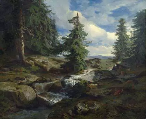ALEXANDRE CALAME — Gebirgslandschaft. 1858 - 1863. — Koller Auktionen