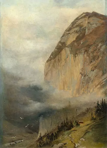 ALEXANDRE CALAME — Falaises (Large cliffs). 1857–1861. — Koller Auktionen