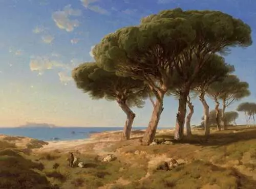 ALEXANDRE CALAME — Une plage à Cannes. 1857. — Koller Auktionen