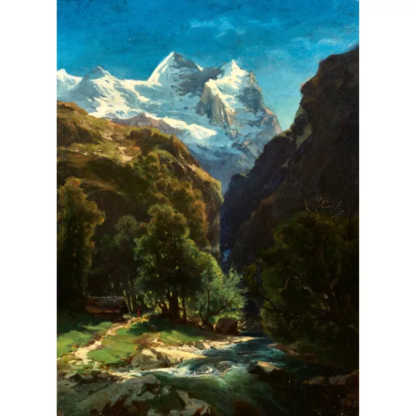 Alexandre Calame — "Paysage alpestre".