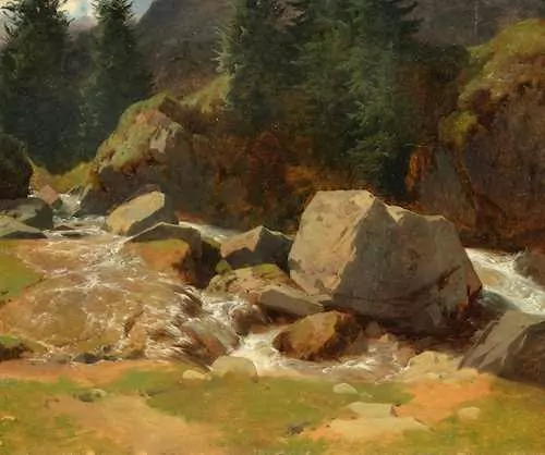 ALEXANDRE CALAME — Torrent de montagne. 1850–1857. — Koller Auktionen