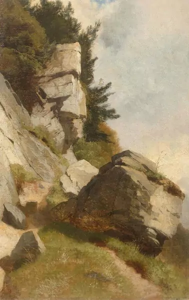 ALEXANDRE CALAME — Felsenlandschaft. — Koller Auktionen
