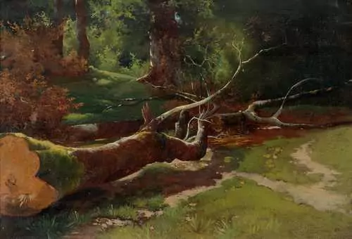 ALEXANDRE CALAME — Arbre coupé. Circa 1855. — Koller Auktionen