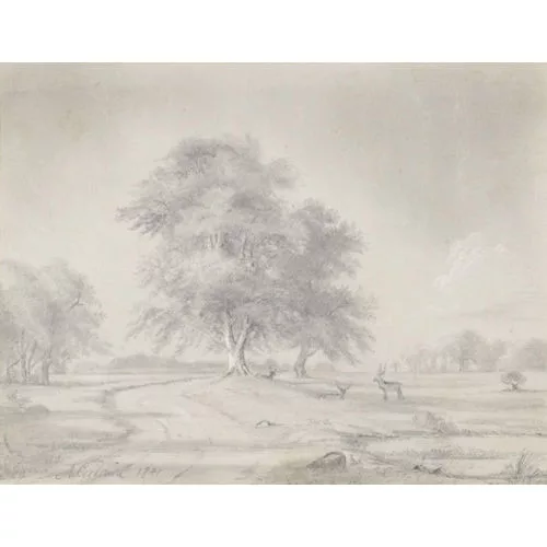 Alexandre Calame — Baumlandschaft mit Weg.