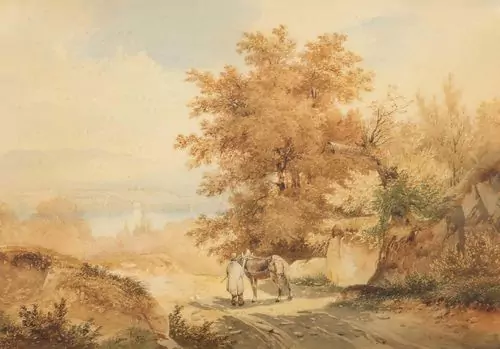 ALEXANDRE CALAME — Vue de Prégny, depuis le plateau de Frontenex. 1833. — Koller Auktionen