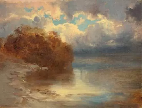 ALEXANDRE CALAME — Bord de lac et massif d’arbres. 1849–54. — Koller Auktionen