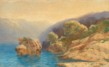 Lac Léman, près de Saint-Gingolph, um 1852