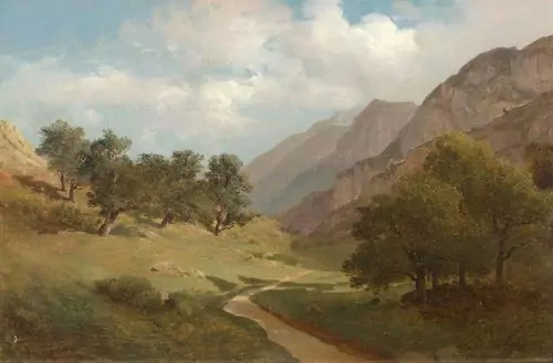ALEXANDRE CALAME — Paysage au Servas. — Koller Auktionen