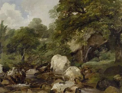 ALEXANDRE CALAME — Feldlandschaft mit einem Bach im Vordergrund. Um 1833-39. — Koller Auktionen