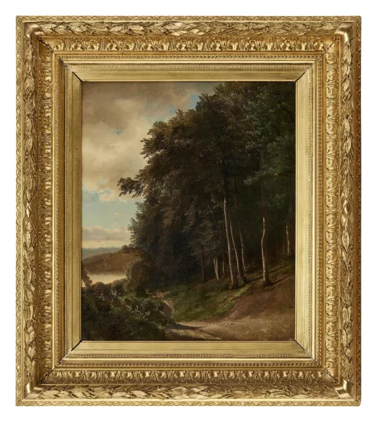 Alexandre Calame — Chemin à la lisière de forêt