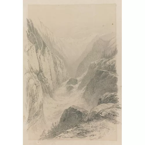 Alexandre Calame — Reissender Gebirgsbach.