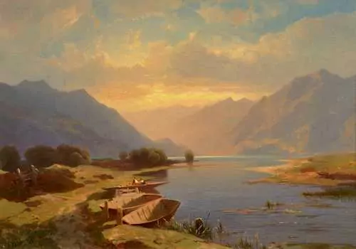 ALEXANDRE CALAME — Seeufer. Circa 1850. — Koller Auktionen
