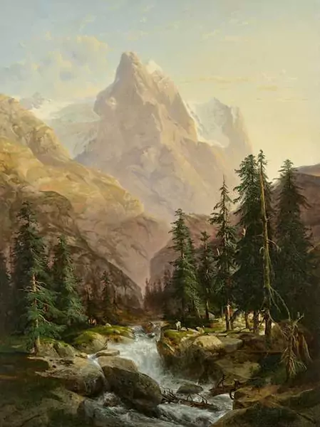 ALEXANDRE CALAME — Wetterhorn. 1840. — Koller Auktionen