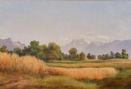 Paysage d'été, et, au fond, la Dent de Midi, 1857-61