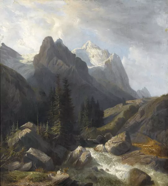 Well- und Wetterhorn von Rosenlaui aus