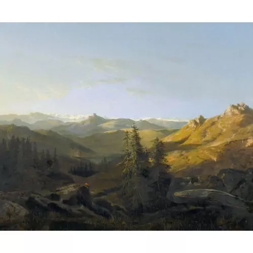 Effet de soleil sur les hautes Alpes du Valais