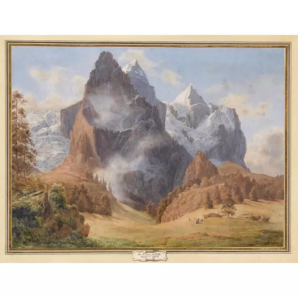 Well- und Wetterhorn von der Rosenlaui aus
