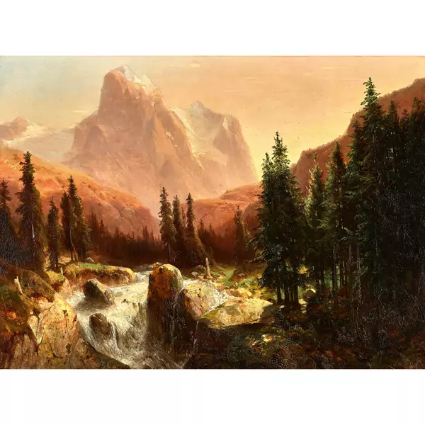 Rosenlaui mit Wellhorn und Wetterhorn