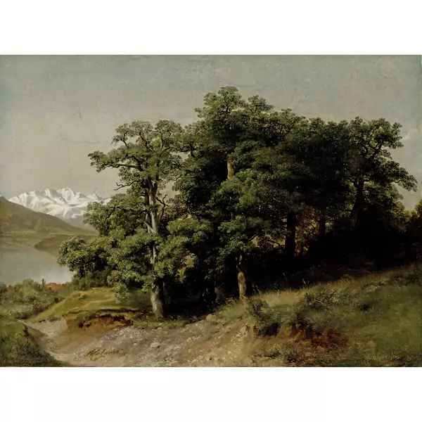 Alexandre Calame — Vue d'Oberhofen — Galerie Kornfeld