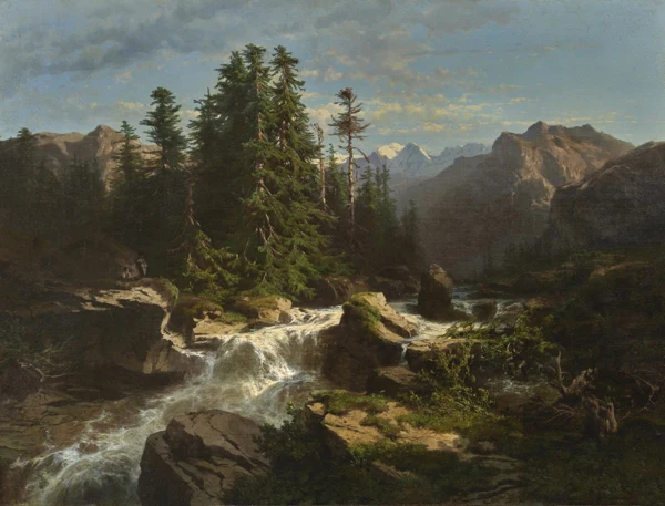Alexandre Calame — Torrent des Alpes, 1849
