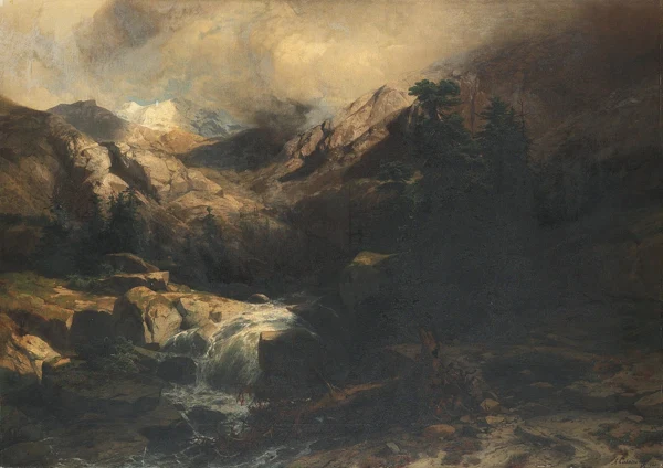 Alexandre Calame — Torrent de Montagne, 1853