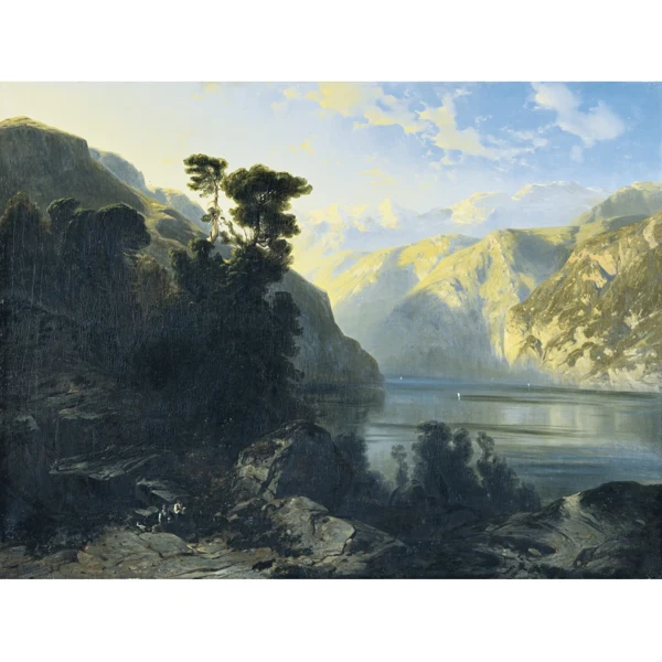 Alexandre Calame — LAC DE URI AVEC LE URIROTSTOCKLAKE URI WITH URIROTSTOCK