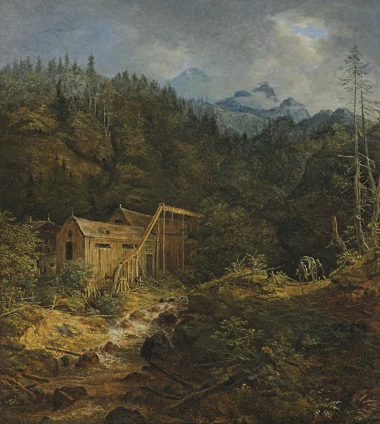 Alexandre Calame — Scierie de marbre