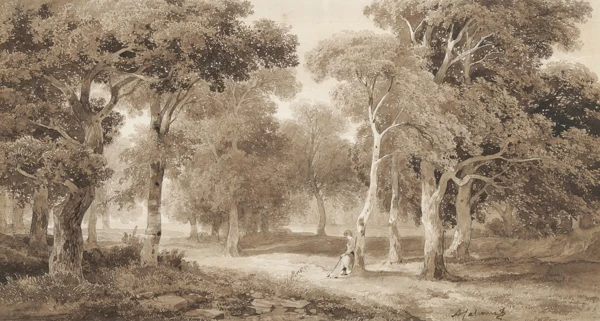 Alexandre Calame — Bäume am See
