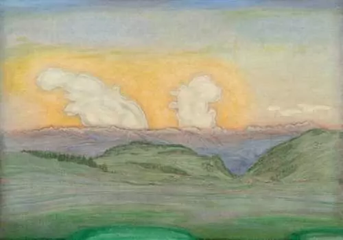 ALEXANDRE PERRIER — Chaîne du Mont-Blanc depuis le Praz de Lys. — Koller Auktionen