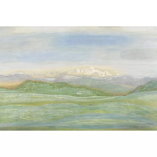 Alexandre Perrier — "Mont-Blanc en juin (pré fleuri)".