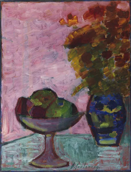 Alexej von Jawlensky — Stillleben mit Fruchtschale und Blumenvase