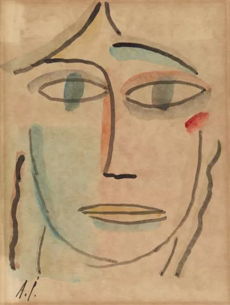 Alexej von Jawlensky — Weiblicher Kopf mit offenen Augen