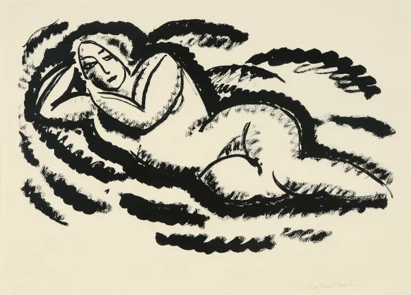 Alexej von Jawlensky — Liegender weiblicher Akt III, ca. 1920