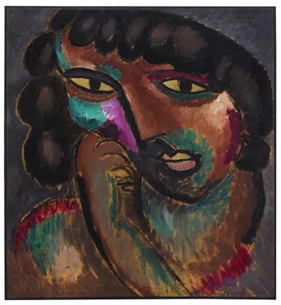 Alexej von Jawlensky — Kopf in Bronzefarben – Bildnis Sacharoff