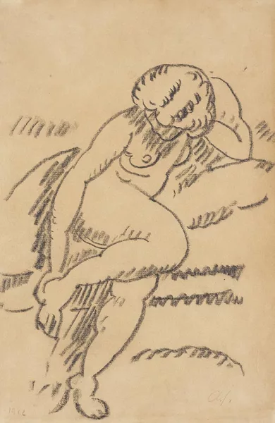 Alexej von Jawlensky — Akt, sich an den rechten Fuß fassend