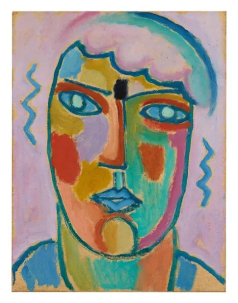 Alexej von Jawlensky — Mystischer Kopf: Kopf in Lila und Blau