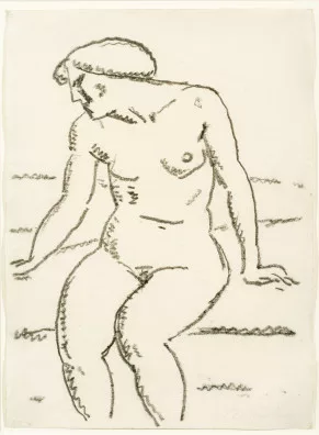 Alexej von Jawlensky — Sitzender Akt mit Gesicht im Profil, 1912