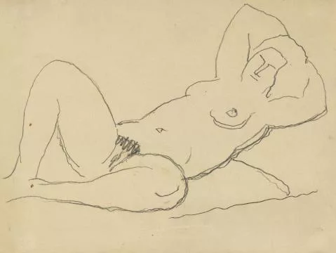 Alexej von Jawlensky — Ohne Titel (Liegender Akt, die Hände hinter dem Kopf verschränkt II)
