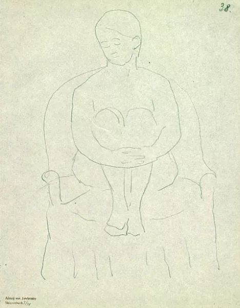 Alexej von Jawlensky — Sitzender Mädchenakt