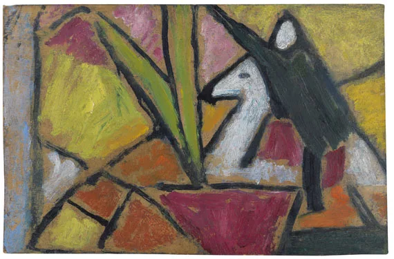 Alexej von Jawlensky — Ohne Titel, Fragment (Stillleben mit grünem Reiter)