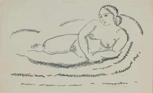 Alexej von Jawlensky — Liegender Weiblicher Akt I, ca. 1920