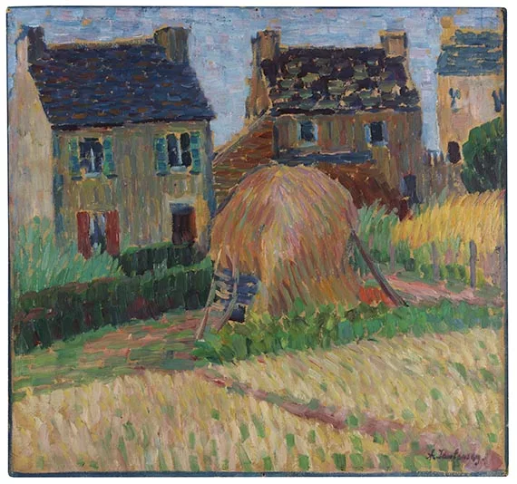 Alexej von Jawlensky — Bretonische Häuser mit Heuhaufen