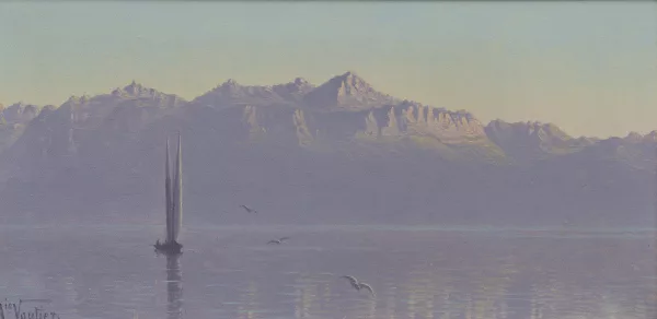 Alexis Vautier — Vue sur le lac Léman et les Alpes en arrière-plan