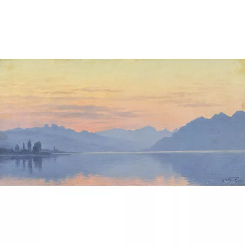 Alexis Vautier — Coucher de soleil sur le Léman.
