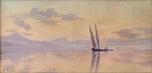 Alexis Vautier (1870-1929), "Barque sur le Léman". — DognyAuction