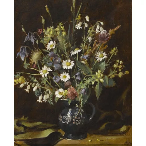 Alfred Anklin — Wiesenblumenstrauss in einem Krug.